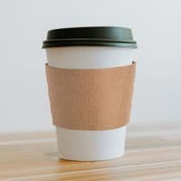 N79 Cardboard Biodegradable Compostable Coffee Cup Holder Sleeve 6 to 8oz x 100