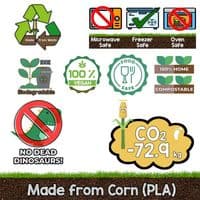 N79 CPLA Black Disposable Biodegradable Compostable Hot Cup Lids 79mm x 50