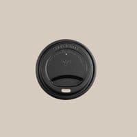N79 CPLA Black Disposable Biodegradable Compostable Hot Cup Lids 79mm x 50