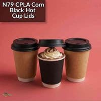 N79 CPLA Biodegradable Compostable Hot Drink Lids | Fits 8-10oz Cups