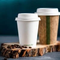 N79 CPLA White Disposable Biodegradable Compostable Hot Cup Lids 79mm x 50