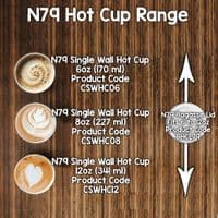 N79 CPLA White Disposable Biodegradable Compostable Hot Cup Lids 79mm x 50