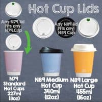 N79 Disposable Biodegradable Compostable Hot Cup Lids 79mm x 50