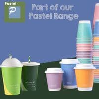 N79 Pastel Standard Compostable Hot Cups 8oz & Lids  - Single Wall (Pack of 50)