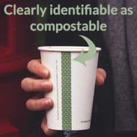 N79 Single Wall Biodegradable Compostable Disposable Hot Drink Cups 6 to 8oz x 50