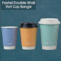 N89 Bulk Pastel Double Wall Medium Compostable Hot Drink Cups 10oz (Box of 500)
