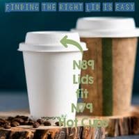 N89 CPLA Biodegradable Compostable Disposable Hot Drink Cup Lids | Fits 12 to 20oz Hot Cups