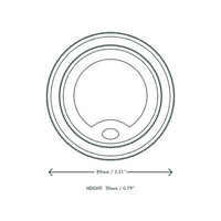 N89 CPLA Black Disposable Biodegradable Compostable Hot Cup Lids 89mm