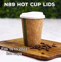 N89 Double Wall Biodegradable Compostable Disposable Hot Drink Cups 16oz (Pack of 20)