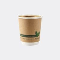 N89 Double Wall Biodegradable Compostable Disposable Hot Drink Cups 16oz (Pack of 20)