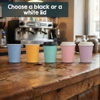 N89 Pastel Large Compostable Hot Cups 12oz - Single Wall (Box of 1000)