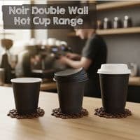 N89 Premium Noir Compostable Hot Cups 12oz – Double Wall (Box of 500)