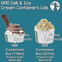 N90 Bulk Pastel Small Cardboard Biodegradable Compostable Ice Cream Containers 6oz x 1000