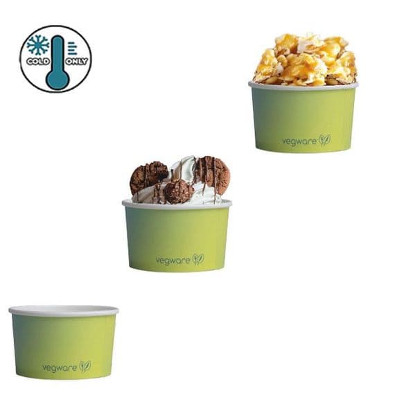 N90 Bulk Pastel Small Cardboard Biodegradable Compostable Ice Cream Containers 6oz x 1000