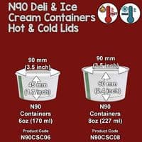 N90 Cardboard Biodegradable Compostable Hot & Cold Flat Lids 90mm x 50