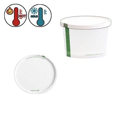 N90 Cardboard Biodegradable Compostable Hot & Cold Flat Lids 90mm x 50