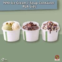 N90 Compostable Soup & Ice Cream Container Lid Range | 6 to 10oz | Box of 1000