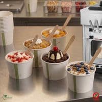 N90 Compostable Soup & Ice Cream Container Lid Range | 6 to 10oz | Box of 1000