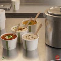 N90 Compostable Soup & Ice Cream Container Lid Range | 6 to 10oz | Box of 1000