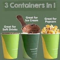 N90 Paper Biodegradable Compostable Disposable Cold Food & Drink Cups (Box of 1000)
