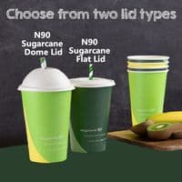 N90 Paper Biodegradable Compostable Disposable Cold Food & Drink Cups (Box of 1000)