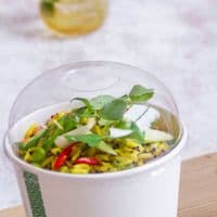 N90 PLA Biodegradable Compostable Cold Dome Lids 90mm x 50