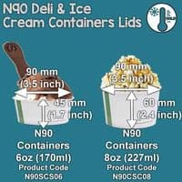 N90 PLA Biodegradable Compostable Cold Dome Lids 90mm x 50
