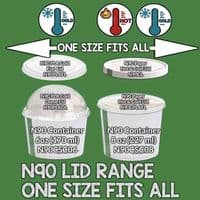 N90 PLA Biodegradable Compostable Cold Dome Lids 90mm x 50