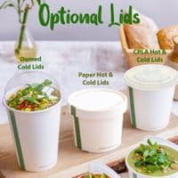 N90 PLA Biodegradable Compostable Cold Dome Lids 90mm x 50