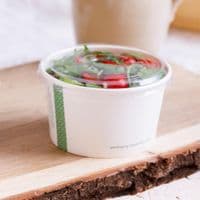 N90 PLA Biodegradable Compostable Cold Flat Lids 90mm x 50
