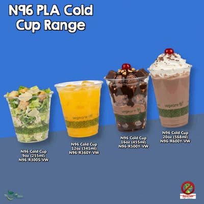 N96 Bulk Corn Biodegradable Compostable Deli & Dessert Cups | Box of 1000