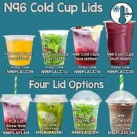 N96 Bulk PLA Biodegradable Compostable Cold Cup Lids x 1000