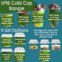 N96 Bulk PLA Biodegradable Compostable Cold Cup Lids x 1000