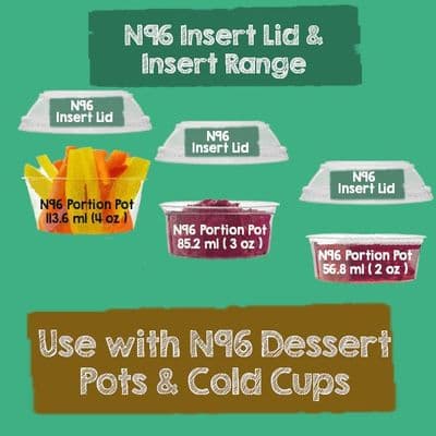 N96 Corn Biodegradable Compostable Lids & Inserts x 50