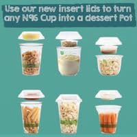 N96 Corn Biodegradable Compostable Lids & Inserts x 50