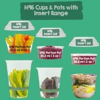 N96 Disposable Compostable Biodegradable Dessert & Deli Salad Pots x 50