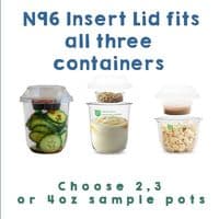 N96 Disposable Compostable Biodegradable Dessert & Deli Salad Pots x 50