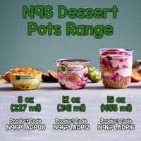 N96 Disposable Compostable Biodegradable Dessert & Deli Salad Pots x 50