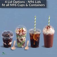 N96 PLA Biodegradable Compostable Cold Cup Lids | Fits N96 Cups