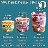 N96 PLA Biodegradable Compostable Flat Lid No Hole 96mm x 50