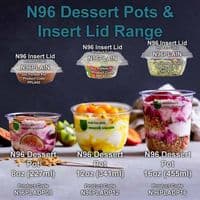 N96 PLA Biodegradable Compostable Flat Lid No Hole 96mm x 50