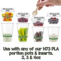 N96 PLA Biodegradable Compostable Flat Lid with Straw Hole 96mm x 50