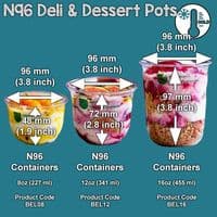 N96 PLA Biodegradable Compostable Flat Lid with Straw Hole 96mm x 50
