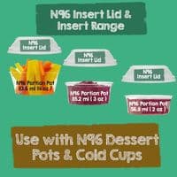 N96 PLA Biodegradable Compostable Insert Lids | Fits N96 Cups