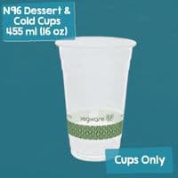 N96 Clear PLA Cold Cups & Dessert Pots Range | Compostable Takeaway Drink Cups | Plastic-Free Plant-Based Smoothie Cups 9oz 12oz 16oz 20oz