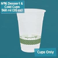 N96 Clear PLA Cold Cups & Dessert Pots Range | Compostable Takeaway Drink Cups | Plastic-Free Plant-Based Smoothie Cups 9oz 12oz 16oz 20oz