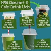 N96 Clear PLA Cold Cups & Dessert Pots Range | Compostable Takeaway Drink Cups | Plastic-Free Plant-Based Smoothie Cups 9oz 12oz 16oz 20oz