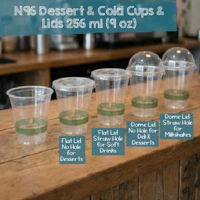N96 PLA Corn Cold Cups & Lids 9oz – Biodegradable & Compostable (Box of 1000)