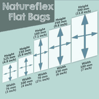 Natureflex Biodegradable Compostable Flat Heat Seal Bags x 100