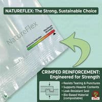 NatureFlex™ Clear Gusseted Heat Seal Bags | Home Compostable & Plastic-Free